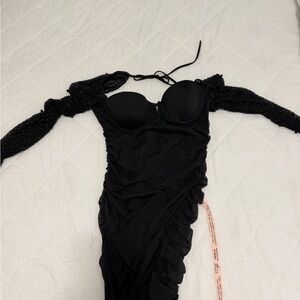 Elegant Black Off-Shoulder Dress oh Polly dress